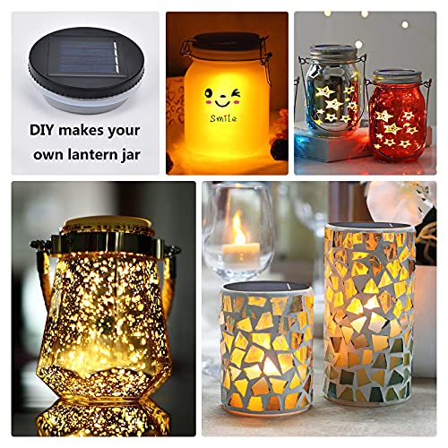 6 Packs of Mason Jar Lights, with 4 Warm White Solar Lights Lids a...