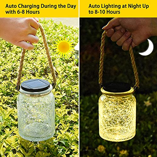 6 Packs of Mason Jar Lights, with 4 Warm White Solar Lights Lids a...