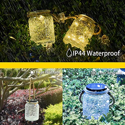 6 Packs of Mason Jar Lights, with 4 Warm White Solar Lights Lids a...