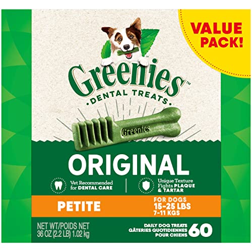 GREENIES Original Petite Natural Dog Dental Care Chews Oral Health...