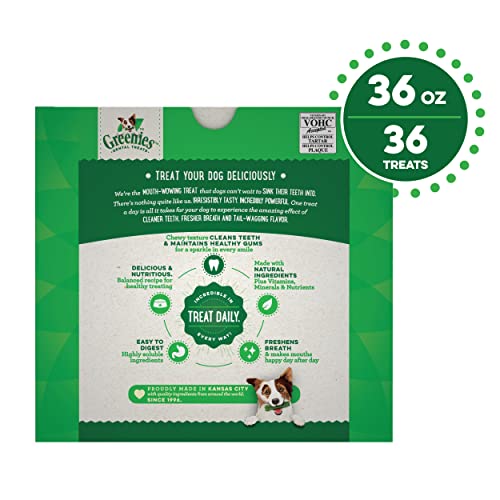 GREENIES Original Regular Natural Dog Dental Care Chews Oral Healt...