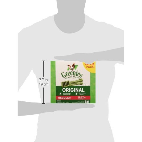 GREENIES Original Regular Natural Dog Dental Care Chews Oral Healt...