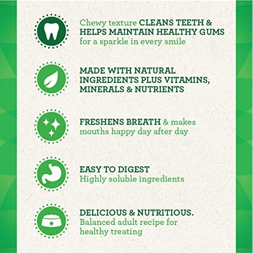GREENIES Original Regular Natural Dog Dental Care Chews Oral Healt...