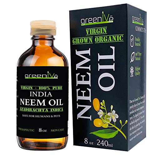 Greenive - Neem Oil - 100% Organically Grown Neem Oil - Cold Press...