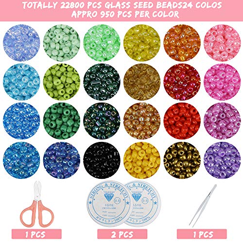 Greentime 11/0 Seed Beads Glass Seed Beads for Waist Beads Making ...