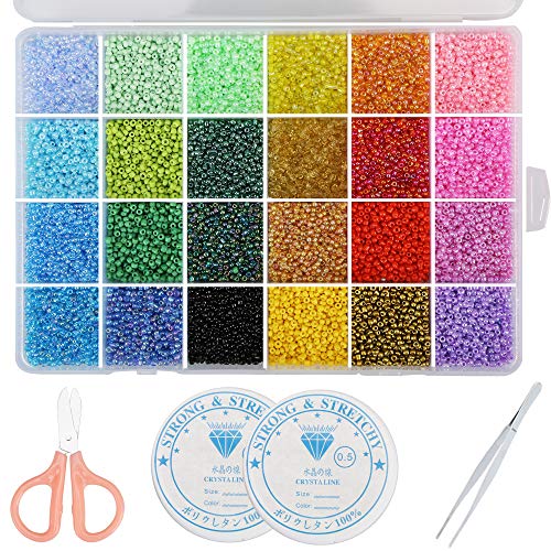 Greentime 11/0 Seed Beads Glass Seed Beads for Waist Beads Making ...