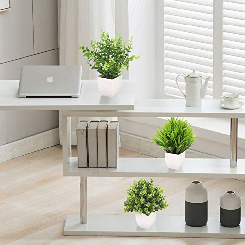 GREENTIME 3Pack Mini Fake Plants in Pots,Artificial Plastic Eucaly...