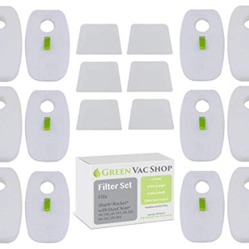 GreenVacShop 6-Pack Shark Rocket DuoClean HV380, HV380W, HV381, HV...