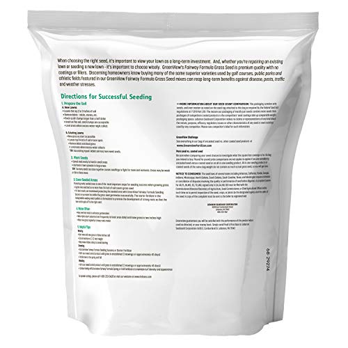 GreenView Fairway Formula Grass Seed Perennial Ryegrass Blend - 7 ...