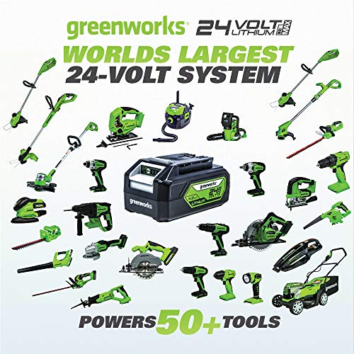 Greenworks 12-Inch 24V Cordless String Trimmer/Edger, 2.0 AH Batte...