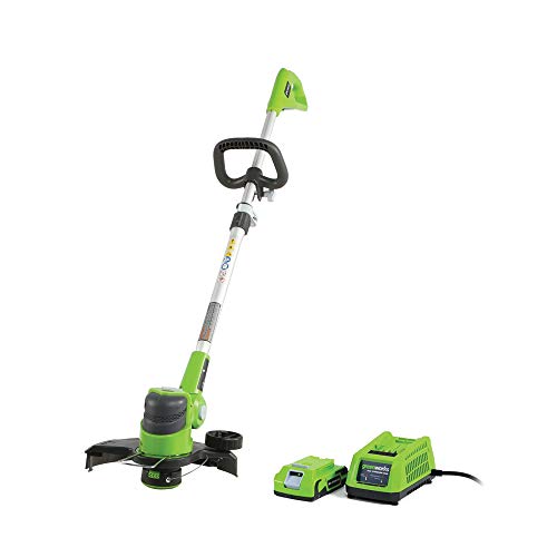 Greenworks 12-Inch 24V Cordless String Trimmer/Edger, 2.0 AH Batte...