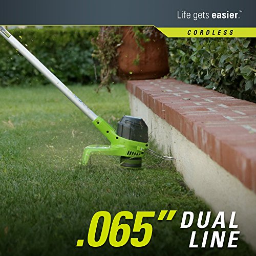 Greenworks 12-Inch 40V Cordless String Trimmer, 2.0Ah Battery and ...