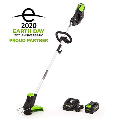 Greenworks 12-Inch 40V Cordless String Trimmer, 3.0Ah Battery and ...