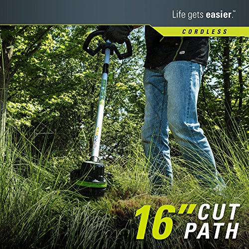 Greenworks 16-Inch 80V String Trimmer, 2.0Ah Battery & Charger Inc...