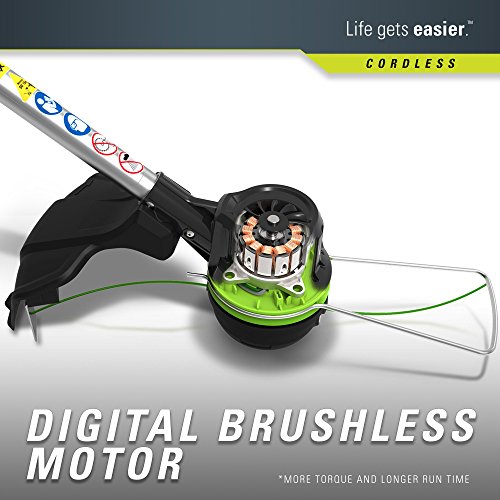 Greenworks 16-Inch 80V String Trimmer, 2.0Ah Battery & Charger Inc...
