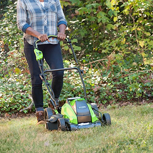 Greenworks 19-Inch 40V Brushless Cordless Lawn Mower, 4.0 AH & 2.0...