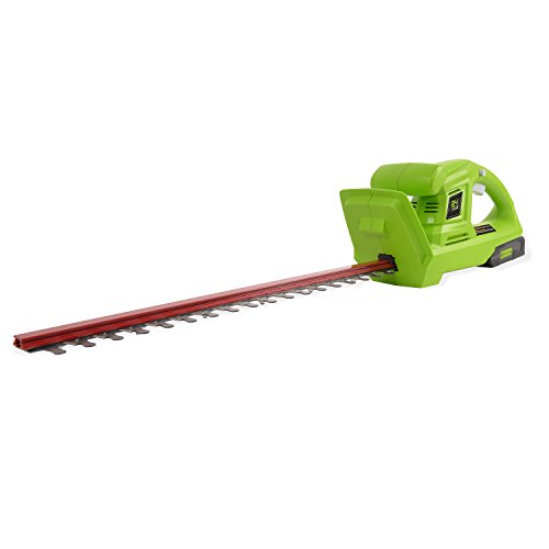 Greenworks 20-Inch 24V Cordless Hedge Trimmer with 2.0 AH Battery ...