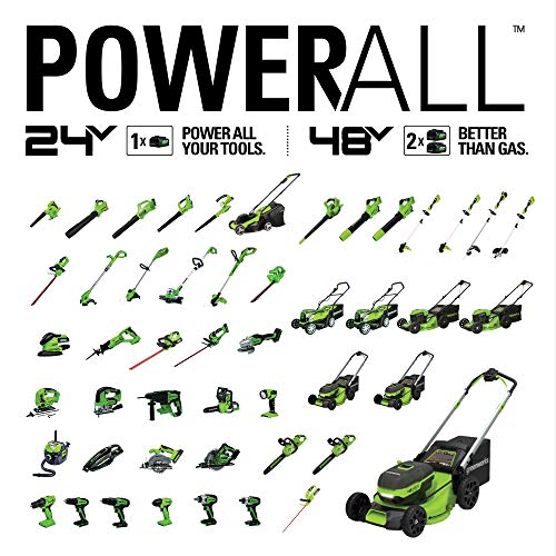 Greenworks 22-Inch 24V Cordless Hedge Trimmer, 2.0 AH Battery Incl...
