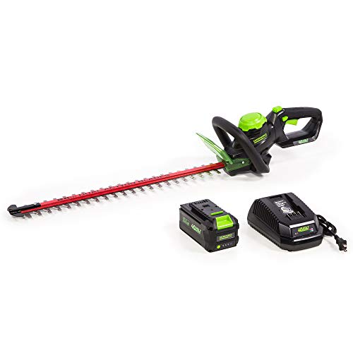 Greenworks 24-Inch 40V Cordless Hedge Trimmer, 3.0Ah Battery and C...