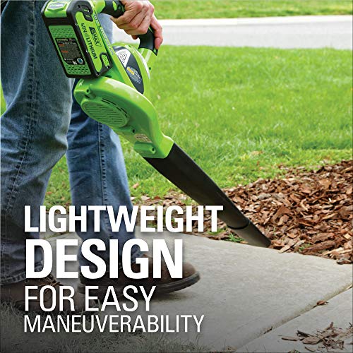 Greenworks 24252 40V 150 MPH Variable Speed Cordless Leaf Blower, ...