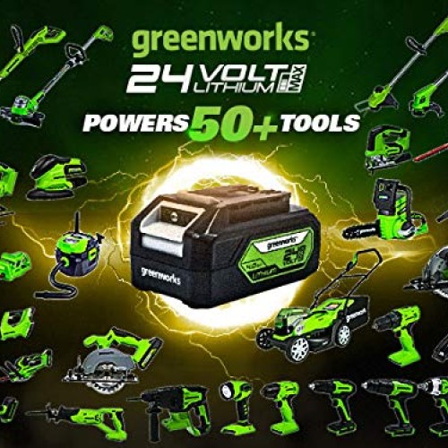 Greenworks 24V 12 String Trimmer, 2Ah USB Battery and Charger Inc...