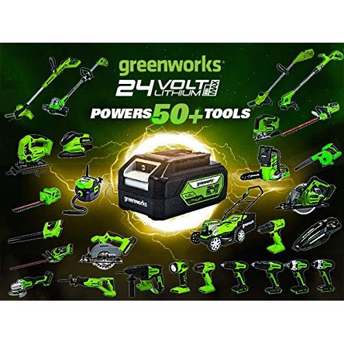Greenworks 24V 12 String Trimmer, 2Ah USB Battery and Charger Inc...