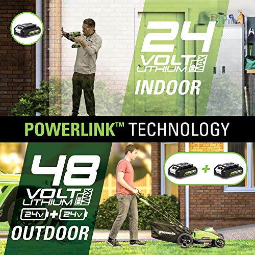 Greenworks 24V 22 Laser Cut Hedge Trimmer, 4Ah USB Battery and ...