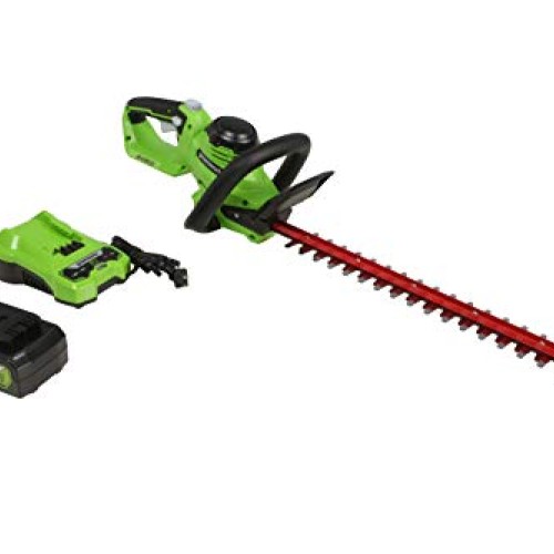 Greenworks 24V 22 Laser Cut Hedge Trimmer, 4Ah USB Battery and ...