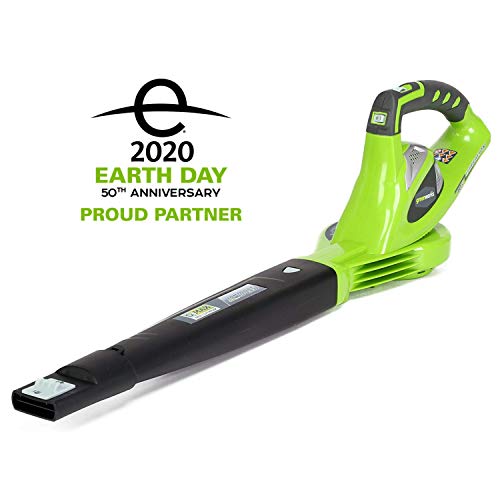 Greenworks 40V 150 MPH Variable Speed Leaf Cordless Blower, Batter...