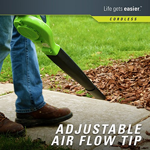 Greenworks 40V 150 MPH Variable Speed Leaf Cordless Blower, Batter...