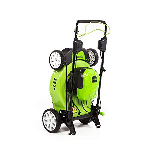Greenworks 40V 21-Inch Brushless Self-Propelled Mower 6AH Battery ...