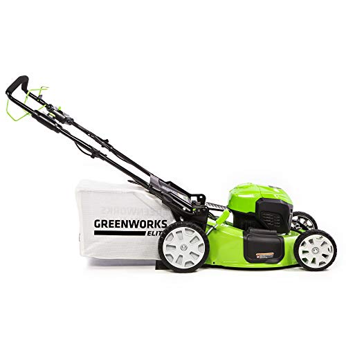 Greenworks 40V 21-Inch Brushless Self-Propelled Mower 6AH Battery ...