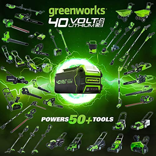 Greenworks 40V Electric Leaf Blower, 430 CFM / 115 MPH, 2.0Ah Batt...
