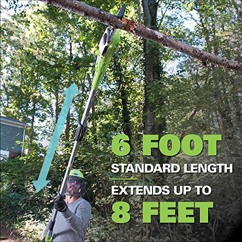 Greenworks 8.5 40V Cordless Pole Saw, 2.0 AH Battery Included 20672