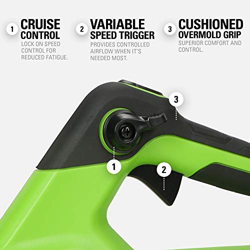Greenworks BL48L4410 Axial Leaf Blower, Brushless, Green