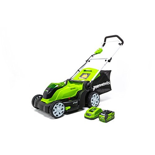 Greenworks G-MAX 40V 17 Brushed Mower with 4Ah Battery and Charg...