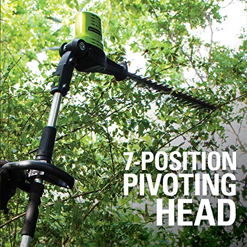 Greenworks PH80B210 20-Inch 80V Cordless Pole Hedge Trimmer, 20 in...