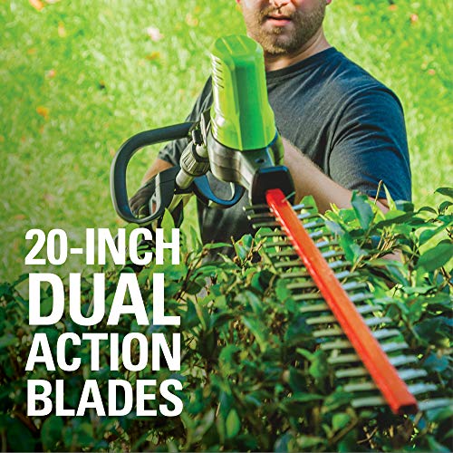 Greenworks PH80B210 20-Inch 80V Cordless Pole Hedge Trimmer, 20 in...