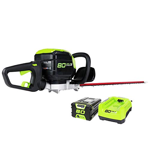 Greenworks PRO 26-Inch 80V Cordless Hedge Trimmer, 2.0 AH Battery ...