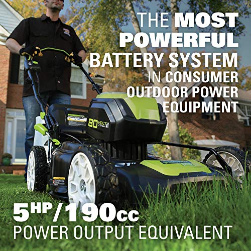 Greenworks Pro 80V 21 inch Cordless Push Lawn Mower, Includes Two ...
