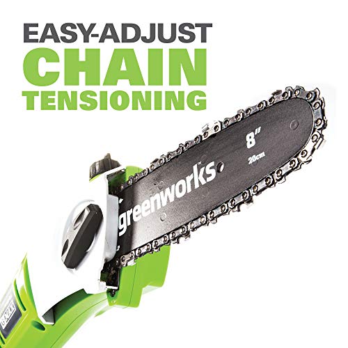 Greenworks PSPH40B210 8 Inch 40V Cordless Pole Saw with Hedge Trim...