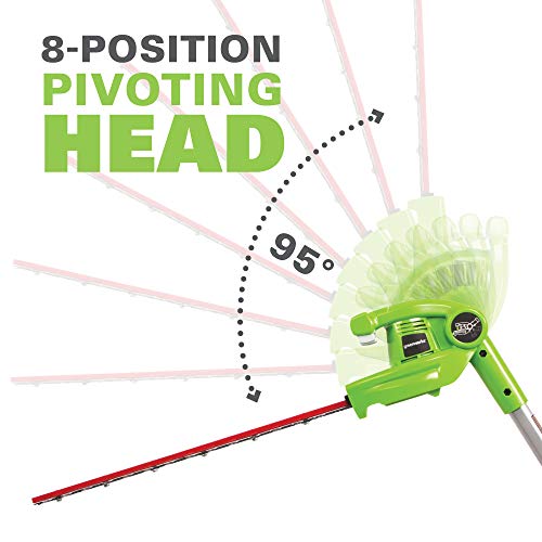 Greenworks PSPH40B210 8 Inch 40V Cordless Pole Saw with Hedge Trim...