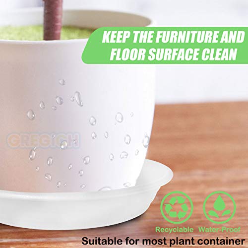 GREGICH 6 Pack Plastic Plant Saucer 4 6 Inch, Drip Trays Suit for ...