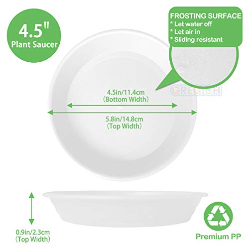 GREGICH 6 Pack Plastic Plant Saucer 4 6 Inch, Drip Trays Suit for ...