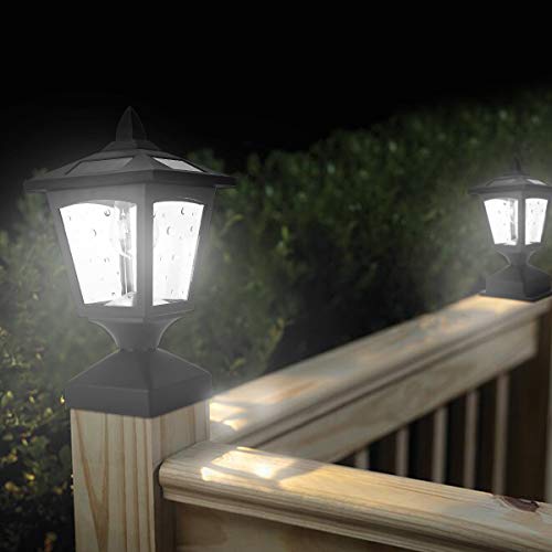 Solar Post Lights Outdoor, Solar Lamp Post Cap Lights for Wood Fen...