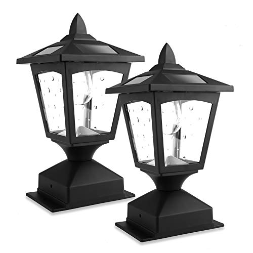 Solar Post Lights Outdoor, Solar Lamp Post Cap Lights for Wood Fen...