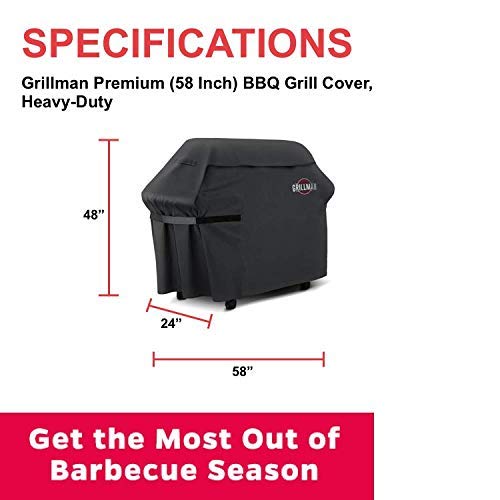 Grillman Premium 58 Inch BBQ Grill Cover, Heavy-Duty Gas Grill C...