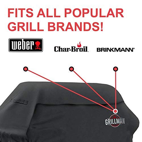 Grillman Premium 58 Inch BBQ Grill Cover, Heavy-Duty Gas Grill C...