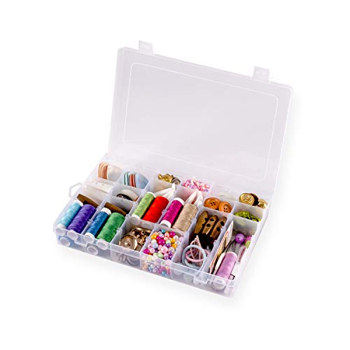 Plastic Organizer Container Box 36 Compartments Jewelry Storage Bo...