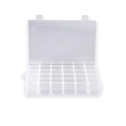 Plastic Organizer Container Box 36 Compartments Jewelry Storage Bo...